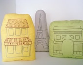 Paris Patisserie - Sashiko inspired pillow