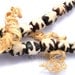 Handmade African Ox Bone Beads Star Patern 10x6mm 20 inch