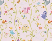 Dena Designs Fabric Happi Animals Tree Pink 1  yard
