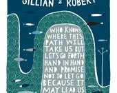 Our Path - Personlised Wedding/Anniversary Print (Medium)