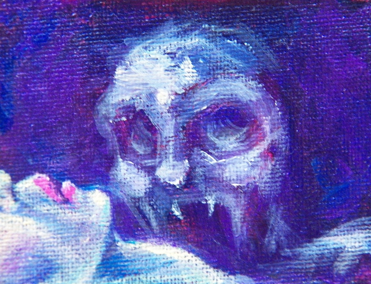 Aceo - Vampires Feast - Original Artwork