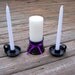 Unity Candle Set in Glossy Black