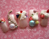 Fake Nails- I Want Candy- Kawaii 3D Japanese Nail Art Deluxe Press On Nails