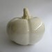 Cream White Speckled Ceramic Pumpkin Autumn Table Decoration 2