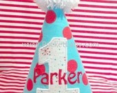 Personalized DELUXE Fabric Birthday Party Hat - Custom Birthday Hat - You Choose your Fabric - by Pocketbaby