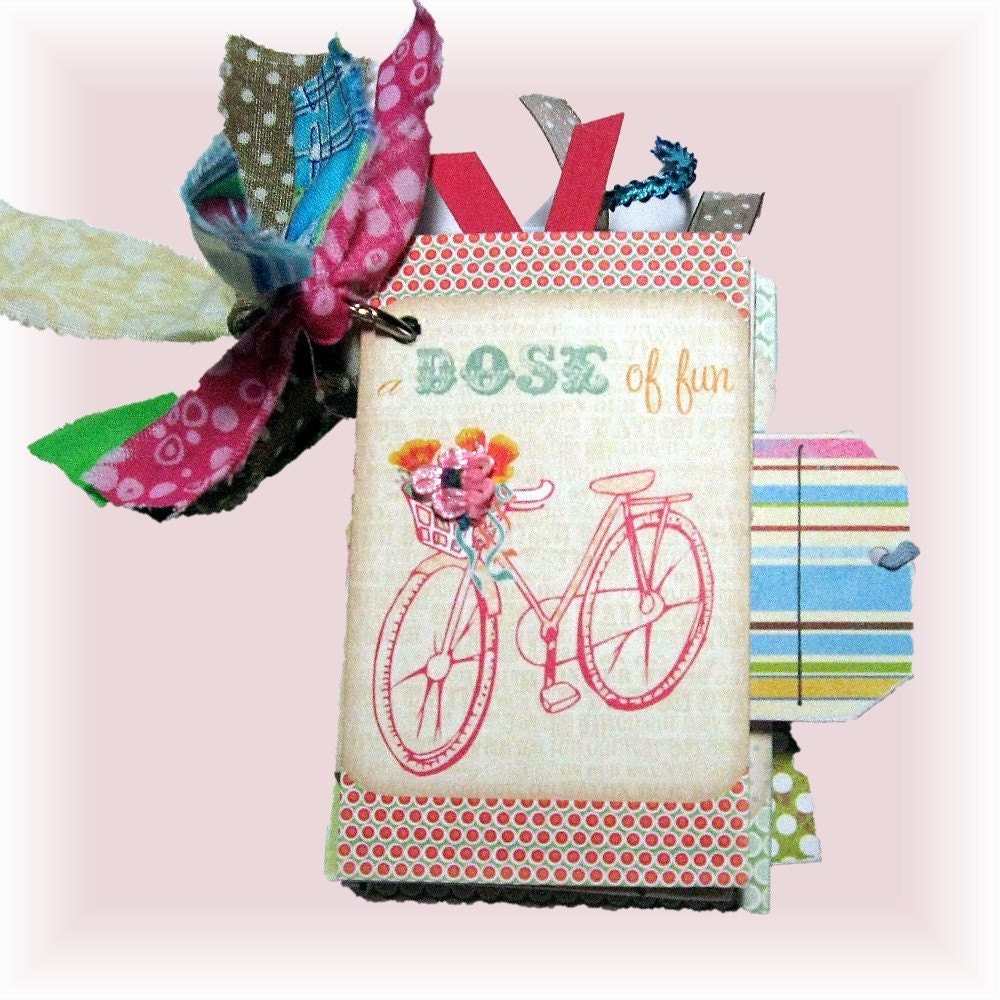A Dose of Fun- Mini Scrapbook Album-Perfect Little Gift-Tag Book Series