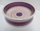 Handmade Ceramic Dog Bowl - 1 Gallon - IN Stock - Purple and Pink