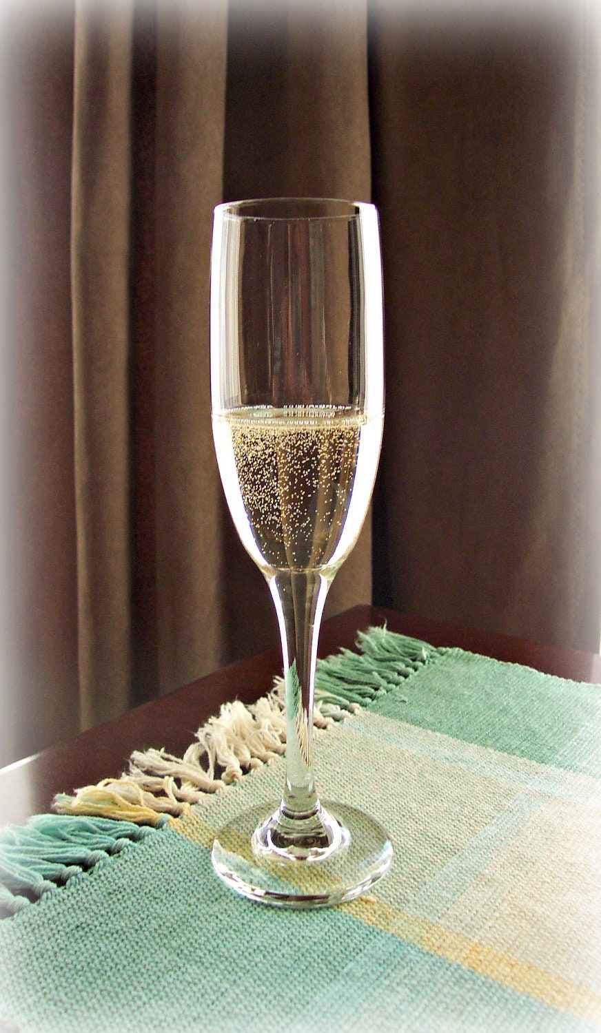 Fake Glass of Champagne Sparkling Wine Prop Home by FakeFoodDecor