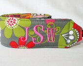 Monogramming Included Extra Long Camera Strap for DSL camera Grey, Lime and Hot Pink Floral