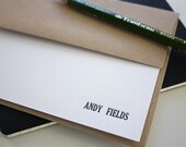 Men's Personalized Letterpress Notecards - Personalized Stationery - Set of 50