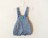 vintage made in america baby b'gosh plaid romper - olliesvintage