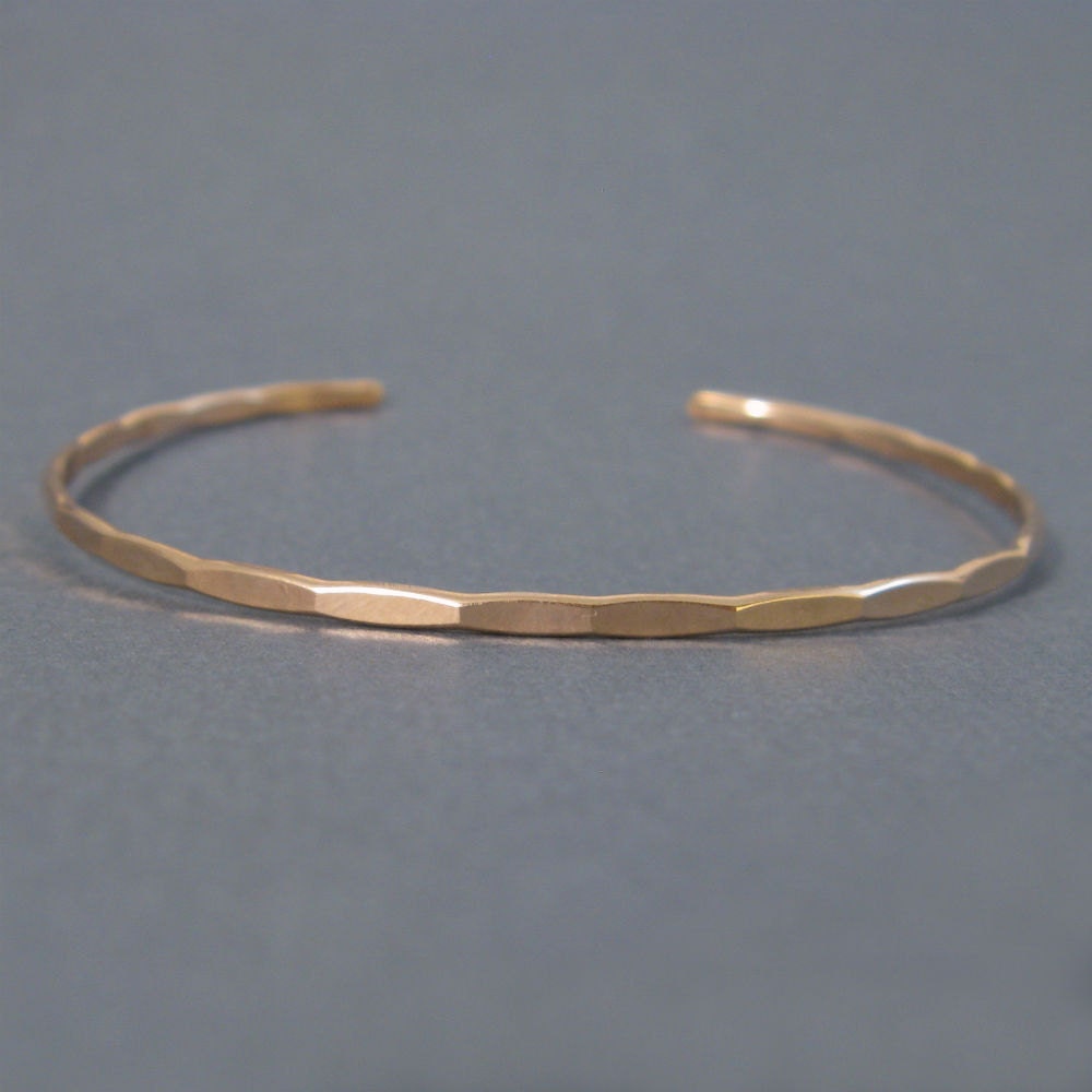 Thin Ophelia Cuff, Rose gold filled, custom size, handmade cuffs by lotusstone on etsy