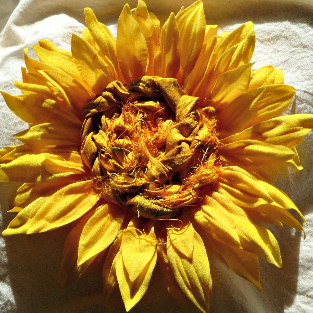 Yellow Sunflower Sash Velvet Belt Braided Rug Crochet Girls Juniors Women Autumn Wedding Bridal