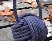 Blue Cotton Nautical Doorstop - with Handle - Great doorstop - Nautical decor