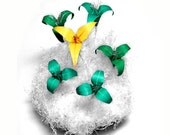 Snowy Ikebana Bloom by Paper Disciple