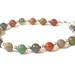 Fancy Jade and Sterling Silver Beaded Bracelet, Stone Bead Bracelet, Semi Precious Stone Bracelet, Handmade Jewelry