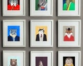 Set of Nine 8x10 Animal Giclee Prints