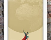 The Man of Steel Geometric A3 Print
