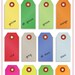 Mini Shipping Paper Tags - Sixteen Colors Available - 1.375 x 2.75 - Pack of 25 - Light Blue