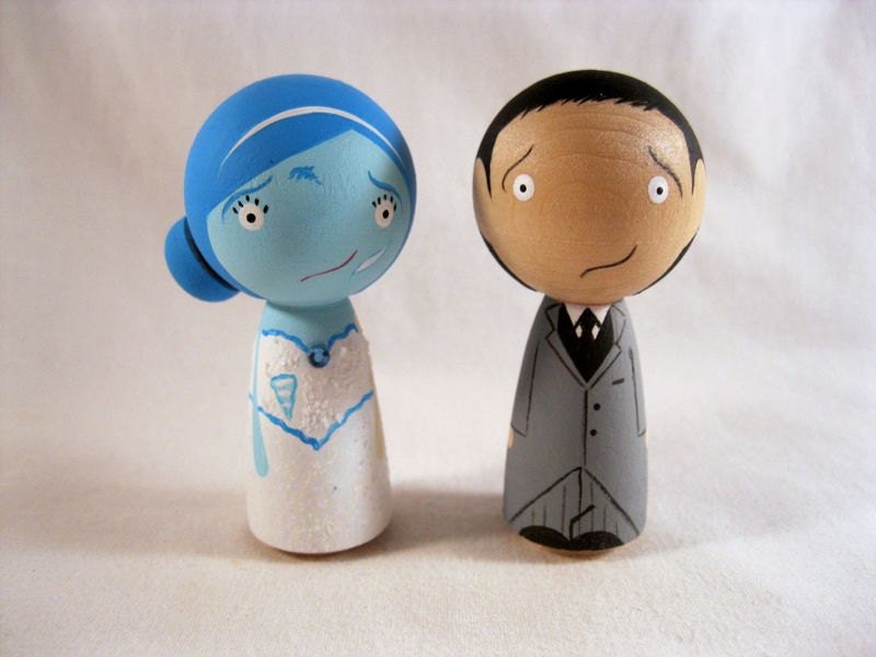 SALE Kokeshi Corpse Bride Peg Doll collectable