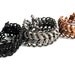 Leather Chain Bracelet Chevron suede leather chunky chain Copper,Gunmetal, Black Monochromatic