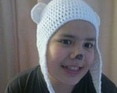 Versatile Crochet Pattern Bear Beanie Hat & Earflap  6 Sizes Doll - Newborn - Baby  to  Adult  Number 18