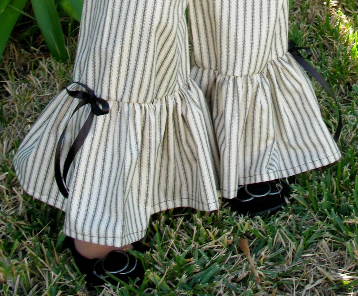 Pinstripe Ruffle Pants