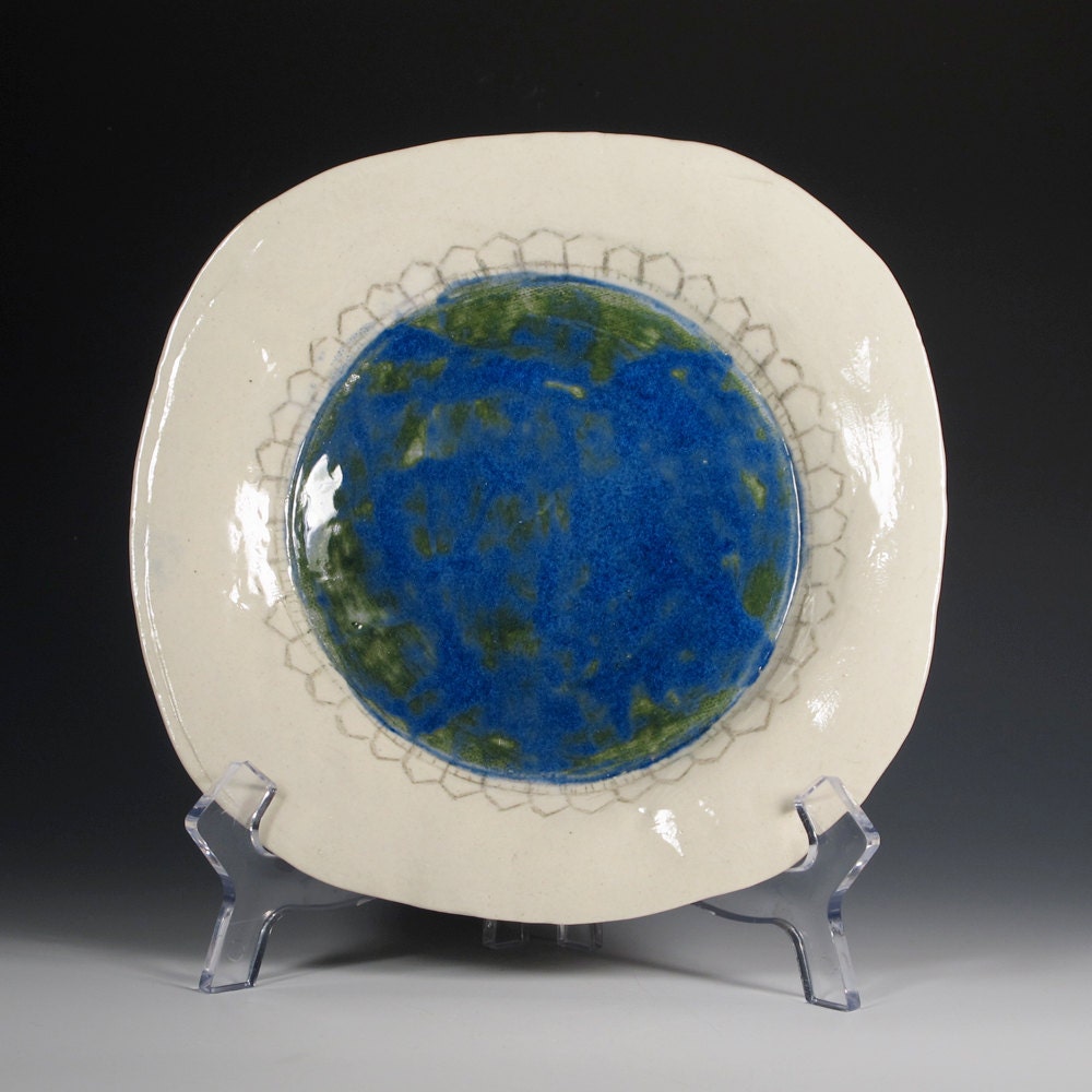 Handmade Ceramic Earth Plate
