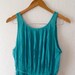 Vintage Dress Sleeveless Open Back Gauze Teal
