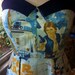 Star Wars Pinup Dress with Navy Collar- Upcycled OOAK