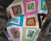 Garden friends quilt for a baby or young child
