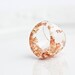 Resin Ring Yellow Pink Gold Flakes Round Shape Cocktail Ring Size 8 OOAK organic peach minimalist jewelry rusteam