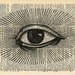Steampunk Vintage Dictionary Print - All Seeing Eye - Spooky Victorian Art - Upcycled Recycled Antique Book Print - Surreal Occult Victorian