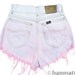 ALL SIZES "MACAROON" Vintage Levi high-waisted denim shorts pink pastel ombre dip dyed distressed frayed jeans
