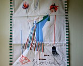 Mod Milvia Italy Towel 1960s Cleaning Vintage Thursday Days of the Week SALE