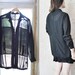 Long sheer black blouse. 90s GOTHIC chiffon blouse with zipper - xs, small