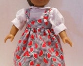 American Girl Doll Clothes  Back to School Two Piece Jumper Watermelons