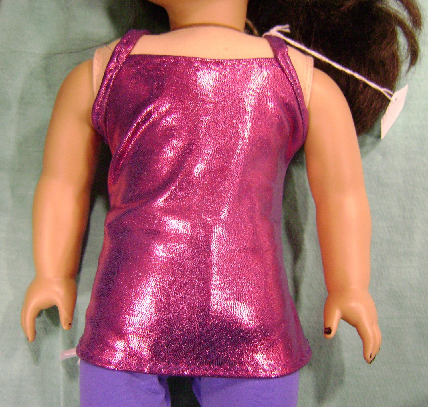 Shiny Fuchsia Strappy Tank Tunic - fits 18 Inch Doll Clothes like American Girl