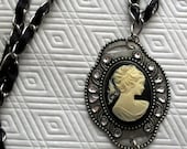 Romantic Victorian Vintage Goth Cameo Necklace