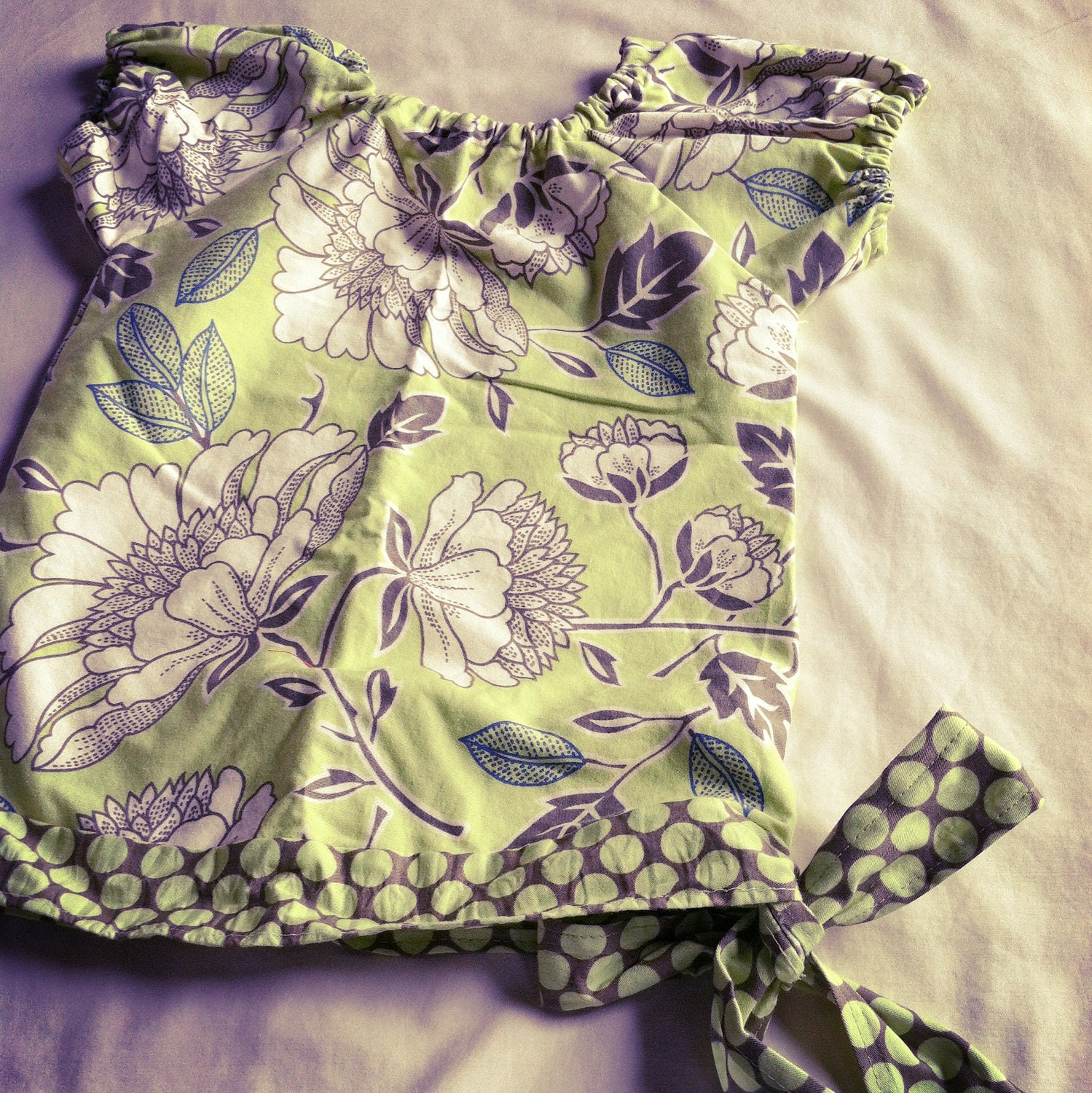 Side Tie Spring Girls Blouse