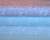 Riley Blake, Lori Holt, POLKA DOT STITCHES, Words and Text Prints, Fat Quarter Bundle of 3