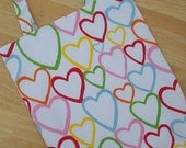 Multicoloured Hearts Print Tote Bag