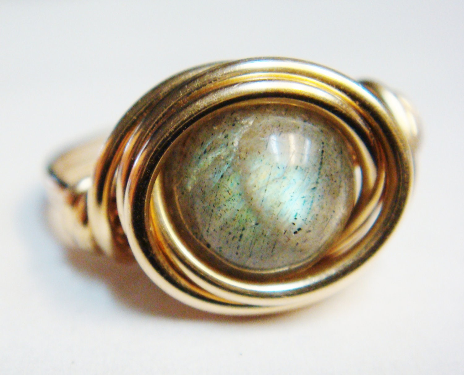 Labradorite Ring - Labradorite 14K Gold Filled Ring - 14K Gold Filled Ring - Wire Wrapped Ring - Labradorite Jewelry - Etsy Jewelry