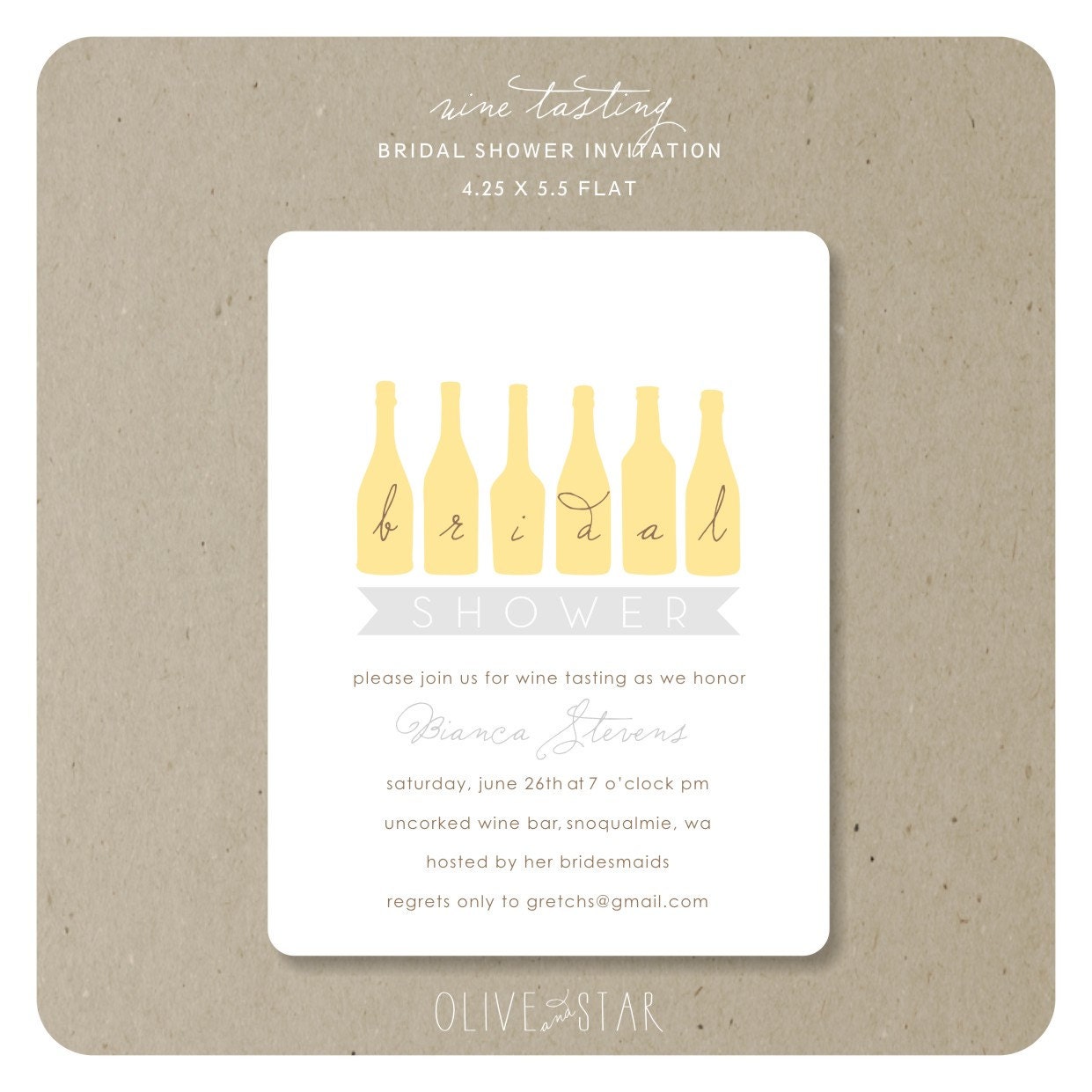 wine tasting bridal shower invitation set  .  RESERVED LISTING SONDRA