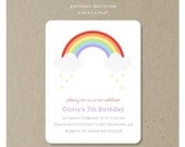 over the rainbow  :  birthday invitation set