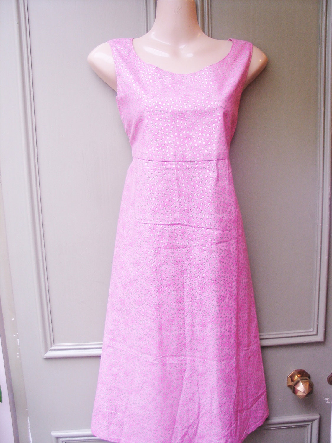 MOVING SALE 30% OFF Incredible pink starry glitter Mod mini shift dress