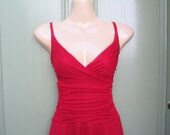 MOVING SALE 30% OFF Classically 1980s Lady In Red frock