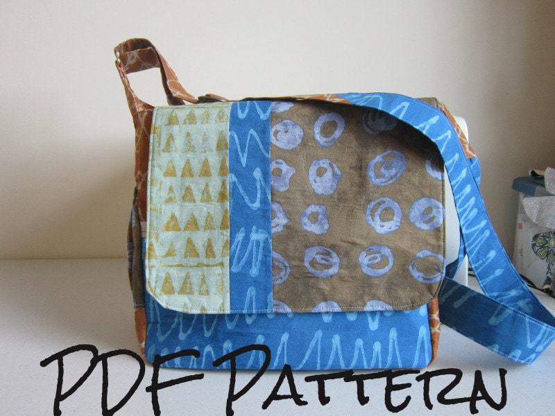 cross body messenger bag pattern by PannayG on Etsy