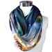 Mystic Mountain Nebula Circle Scarf, Infinity Scarf, Soft Organic Cotton, Cowl Scarf
