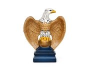 Vintage Bald Eagle Statue // Vintage Americana // Ceramic Eagle